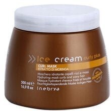 Inebrya Ice Cream Curly Plus juuksemask 500ml цена и информация | Маски, масла, сыворотки | kaup24.ee