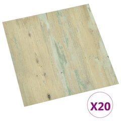 vidaXL iseliimuvad põrandaplaadid 20 tk, PVC, 1,86 m², helepruun hind ja info | Põrandaplaadid | kaup24.ee