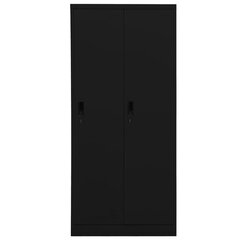 vidaXL garderoob, must, 80 x 50 x 180 cm, teras hind ja info | Kapid | kaup24.ee