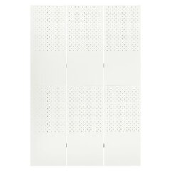 vidaXL 3 paneeliga ruumijagaja, valge, 120 x 180 cm, teras hind ja info | Sirmid ja vaheseinad | kaup24.ee