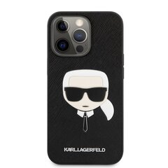 KLHCP13XSAKHBK Karl Lagerfeld PU Saffiano Karl Head Case for iPhone 13 Pro Max Black цена и информация | Чехлы для телефонов | kaup24.ee