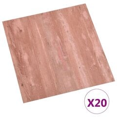 vidaXL iseliimuvad põrandaplaadid 20 tk, PVC, 1,86 m², punane цена и информация | Плитка на пол | kaup24.ee