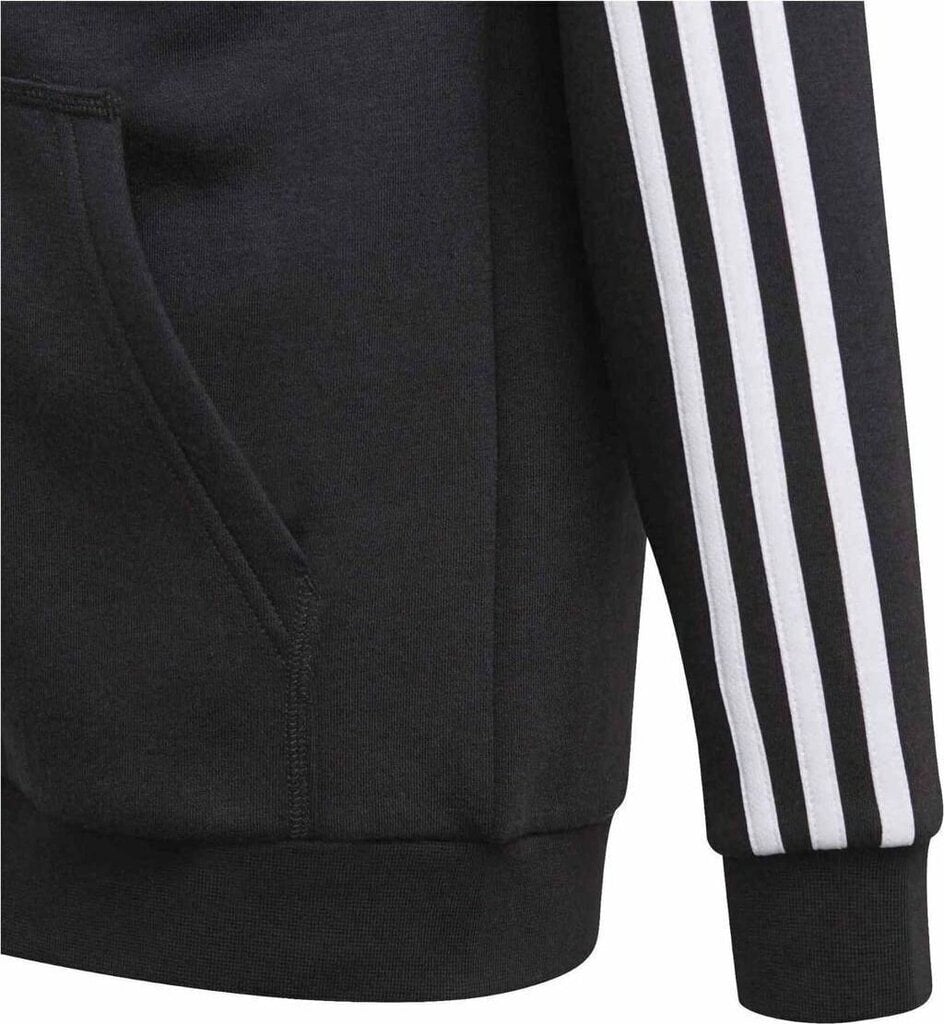 Laste dressipluus Adidas Essentials 3S Full Zip Hoodie Jr GQ8900, must hind ja info | Poiste kampsunid, vestid ja jakid | kaup24.ee