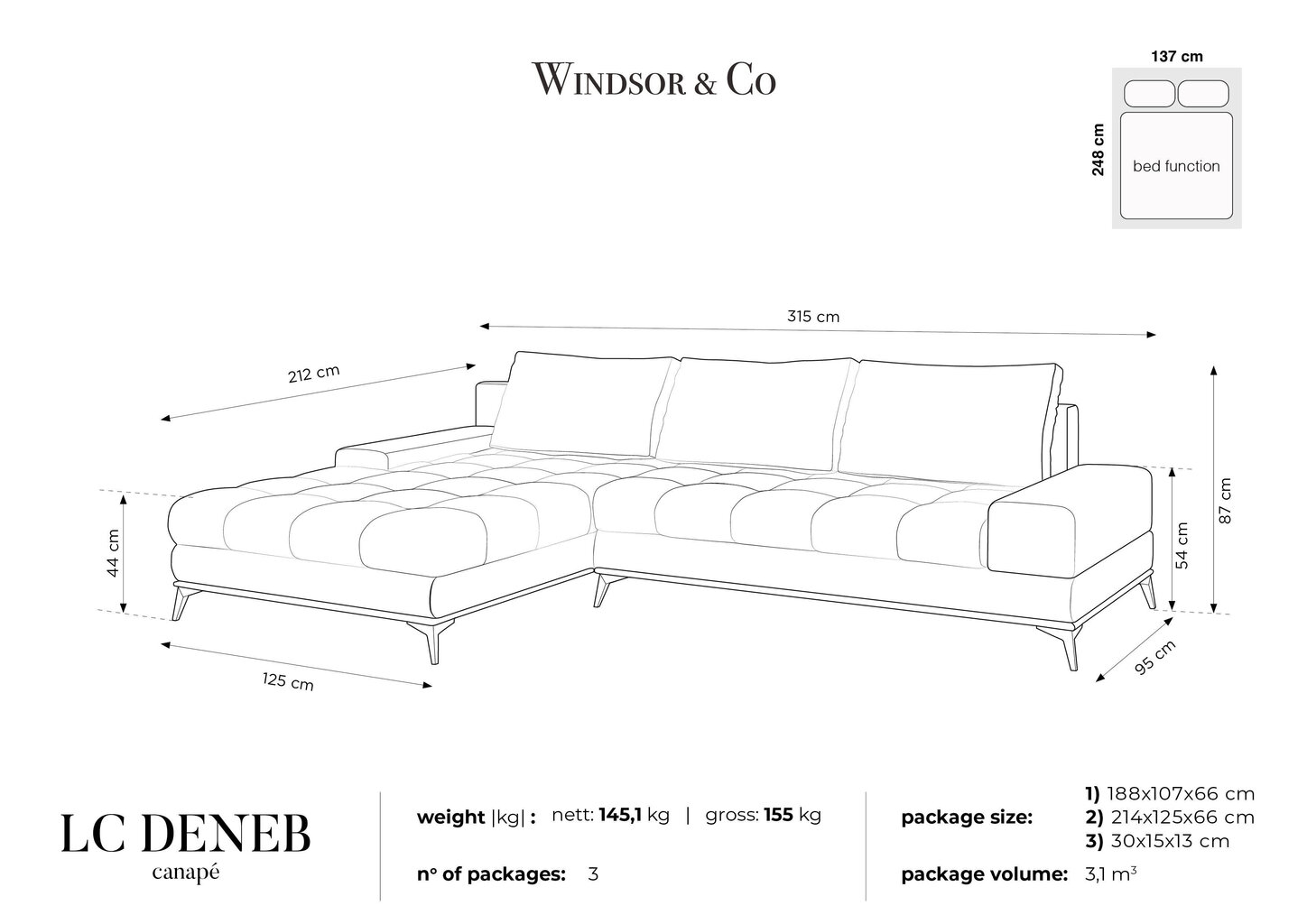 Pehme nurgadiivan Windsor&Co Deneb, roheline цена и информация | Nurgadiivanid ja nurgadiivanvoodid | kaup24.ee