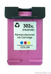 HP 302XL F6U67AE F6U67AN Color Dore analoog tindikassett - цена и информация | Картриджи для струйных принтеров | kaup24.ee