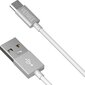 YENKEE, 2.0 USB A - micro USB (USB B), 480 Mbps, 2.1A, 1m, alumiiniumist korpus, valge/must hind ja info | Mobiiltelefonide kaablid | kaup24.ee