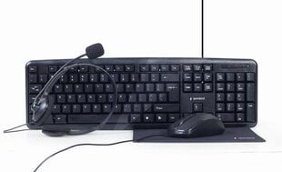 KEYBOARD +MOUSE USB ENG/4IN1 KIT KBS-UO4-01 GEMBIRD цена и информация | Клавиатуры | kaup24.ee