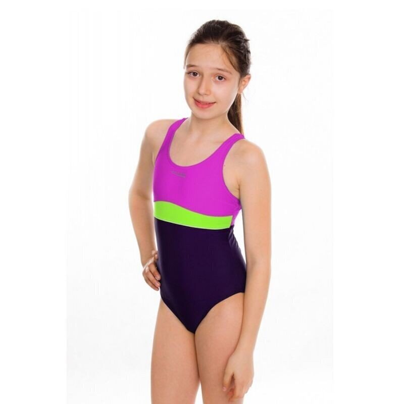 Ujumiskostüüm tüdrukule Aqua-Speed Emily Junior pink-purple, 44290 hind ja info | Tüdrukute trikood | kaup24.ee