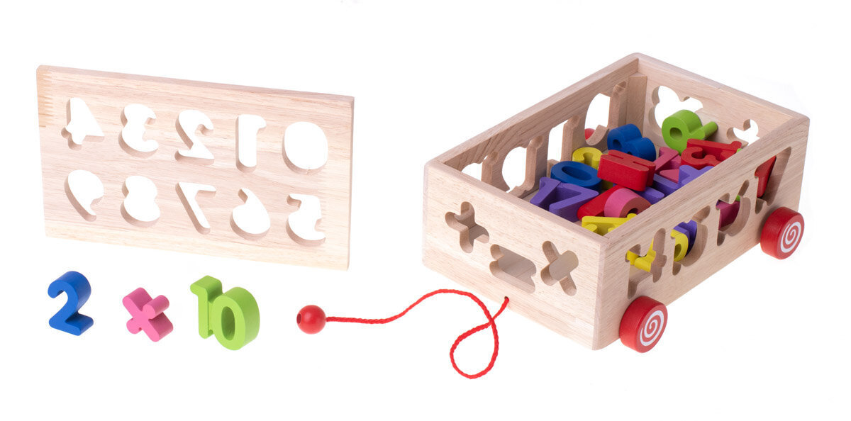 Puidust sorteerija numbritega hind ja info | Arendavad mänguasjad | kaup24.ee