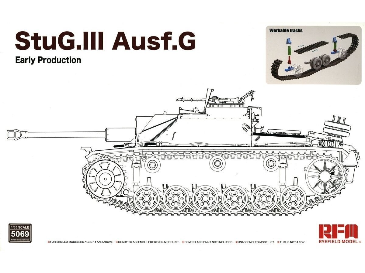 Rye Field Model - StuG. III Ausf. G Early Production with workable track links, 1/35, RFM-5069 hind ja info | Klotsid ja konstruktorid | kaup24.ee