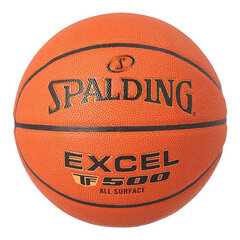 Баскетбольный мяч Spalding Excel TF-500 7, темно-оранжевый цена и информация | Баскетбольные мячи | kaup24.ee