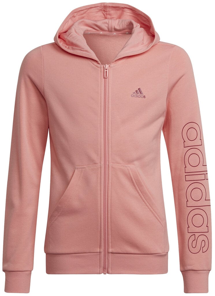 Adidas Džemprid G Lin Fz Hoodie Pink HE1968 HE1968/140 hind ja info | Tüdrukute kampsunid, vestid ja jakid | kaup24.ee