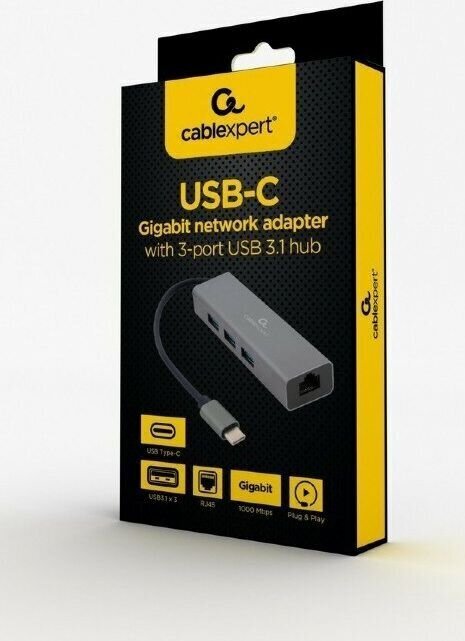 Adapter Gembird USB C цена и информация | USB jagajad, adapterid | kaup24.ee