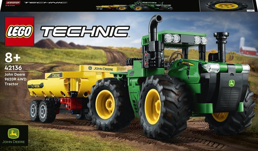 42136 LEGO® Technic John Deere 9620R 4WD traktor цена и информация | Klotsid ja konstruktorid | kaup24.ee