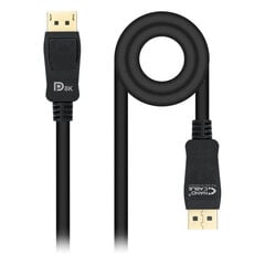 DisplayPort Kaabel NANOCABLE HDR 8K Ultra HD Must: Mõõt - 1 m hind ja info | Kaablid ja juhtmed | kaup24.ee