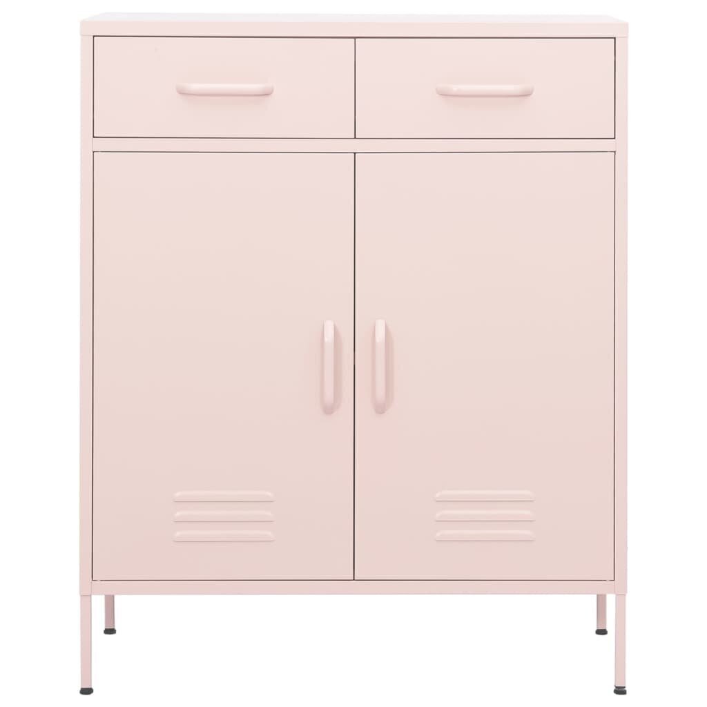 vidaXL Hoiukapp, roosa, 80x35x101,5cm, terasroosa hind ja info | Elutoa väikesed kapid | kaup24.ee