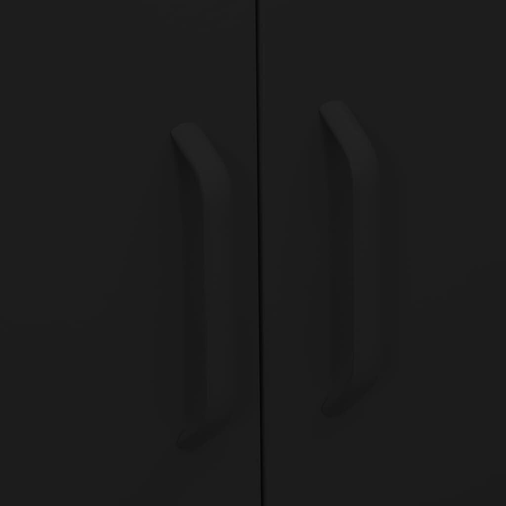vidaXL Sandėliavimo spintelė, juodos spalvos, 80x35x101,5cm, plienas hind ja info | Elutoa väikesed kapid | kaup24.ee
