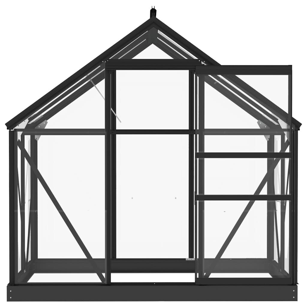 vidaXL kasvuhoone antratsiit 155x103x191cm alumiinium ja klaas hind ja info | Kasvuhooned | kaup24.ee