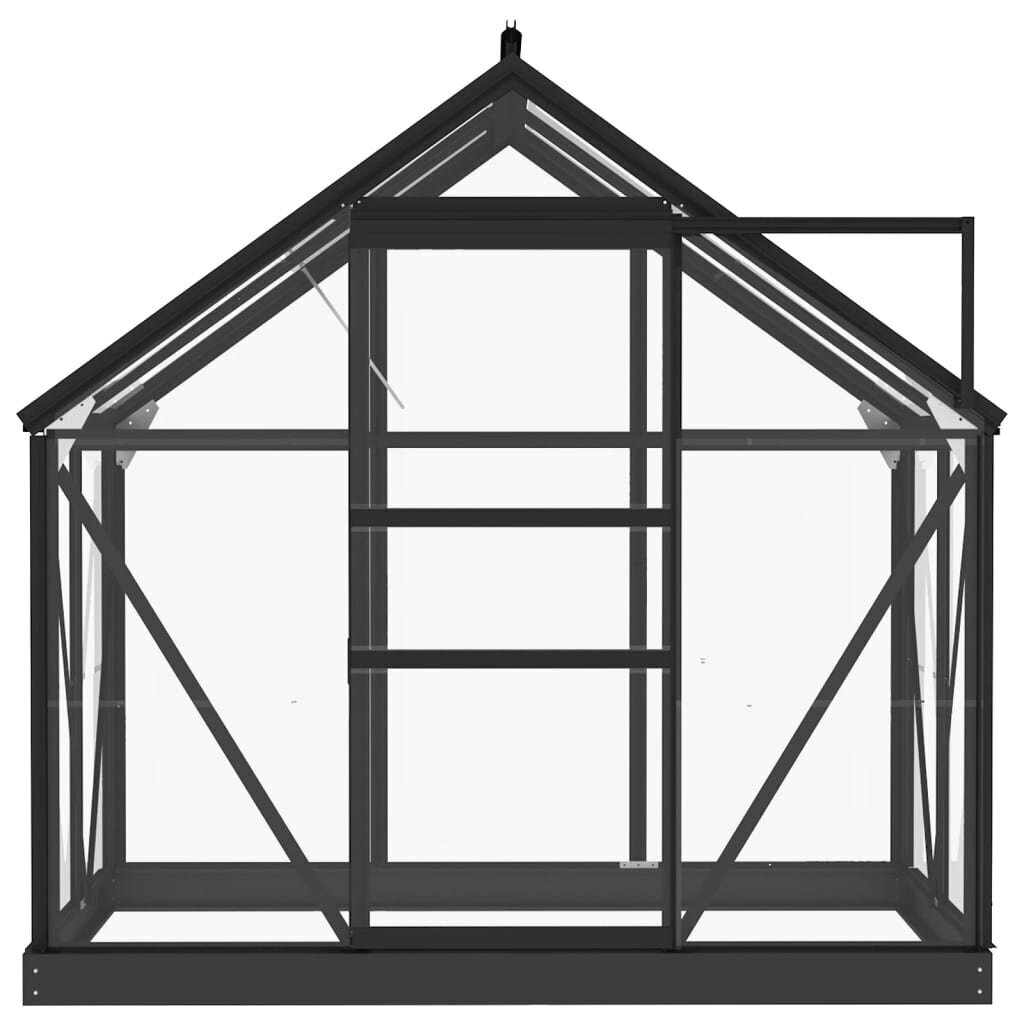 vidaXL kasvuhoone antratsiit 155x103x191cm alumiinium ja klaas hind ja info | Kasvuhooned | kaup24.ee