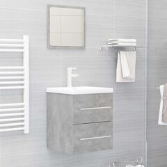 vidaXL valamukapp, betoonhall, 41 x 38,5 x 48 cm, puitlaastplaat цена и информация | Комплекты в ванную | kaup24.ee