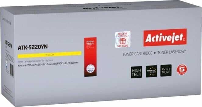 Kassett Activejet ATK-5220YN, kollane hind ja info | Laserprinteri toonerid | kaup24.ee