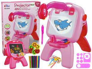 Kahepoolne joonistustahvel projektoriga, roosa hind ja info | Arendavad mänguasjad | kaup24.ee
