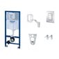 Varjatud raam Grohe Rapid SL WC raam (5 in 1) 3/6 l, 38827000 цена и информация | WC-poti tarvikud | kaup24.ee
