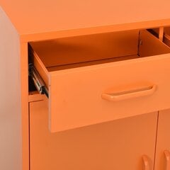 vidaXL Sandėliavimo spintelė, oranžinė, 80x35x101,5cm, plienas hind ja info | Elutoa väikesed kapid | kaup24.ee