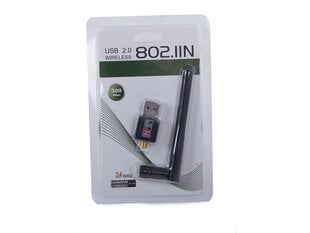 USB - 300 Mbps antenniga WiFi-adapter hind ja info | USB jagajad, adapterid | kaup24.ee