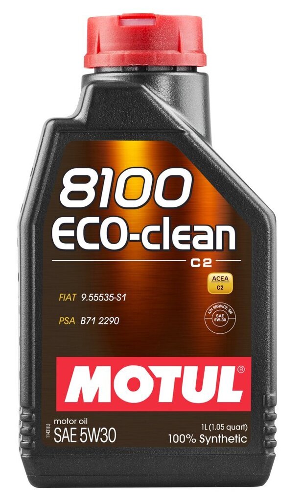 Motul 8100 Eco-clean 5W30 1L (101542) hind ja info | Mootoriõlid | kaup24.ee