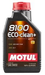 Motul 8100 Eco-clean+ 5W30 1L (101580) hind ja info | Mootoriõlid | kaup24.ee