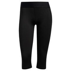 Женские спортивные леггинсы Adidas Techfit Capri Tight W FJ7169, черные цена и информация | Спортивная одежда женская | kaup24.ee