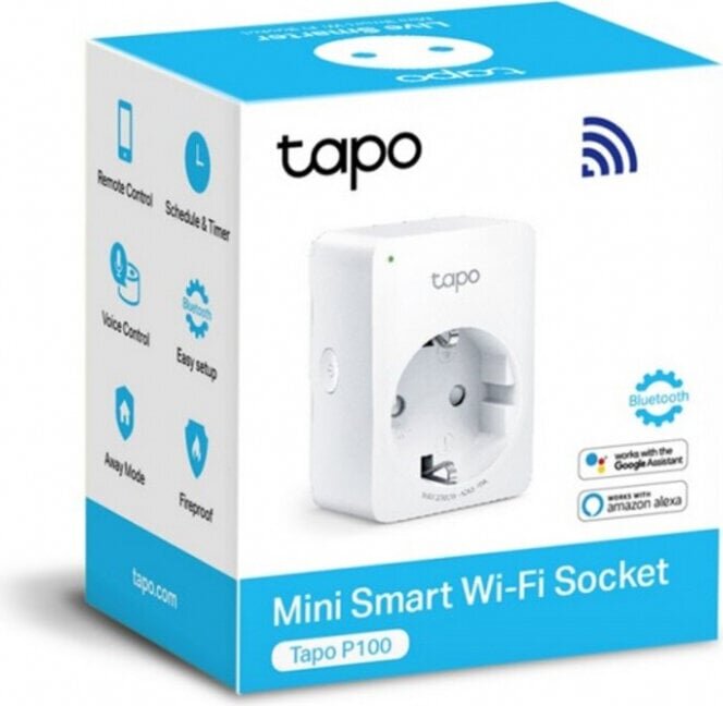 Nutipistik TP-Link TAPO P100(1-PACK) 2300W цена и информация | Lülitid ja pistikupesad | kaup24.ee