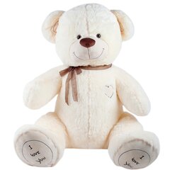 Плюшевый медведь  "I love you" 180 см Молочный цена и информация | Мягкие игрушки | kaup24.ee