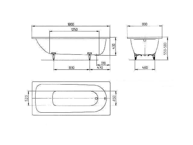 Vann Kaldewei Saniform Plus 180x80 cm hind ja info | Vannid | kaup24.ee