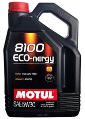 Масло синтетическое Motul 104257, 8100 Eco-energy 5W30, 4 л цена и информация | Моторные масла | kaup24.ee