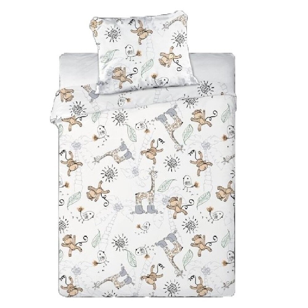 Laste voodipesukomplekt Giraffe, 100 x 135, 2-osaline hind ja info | Beebide ja laste voodipesu | kaup24.ee