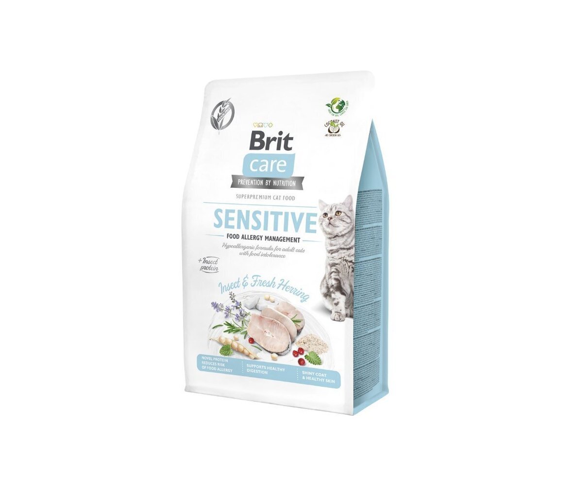 Brit Care Cat Grain-Free Insect & Fresh Herring kassitoit 2 kg hind ja info | Kuivtoit kassidele | kaup24.ee
