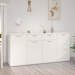 vidaXL puhvetkapp, kõrgläikega valge, 160 x 36 x 75 cm puitlaastplaat hind ja info | Elutoa väikesed kapid | kaup24.ee