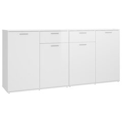 vidaXL puhvetkapp, kõrgläikega valge, 160 x 36 x 75 cm puitlaastplaat hind ja info | Elutoa väikesed kapid | kaup24.ee
