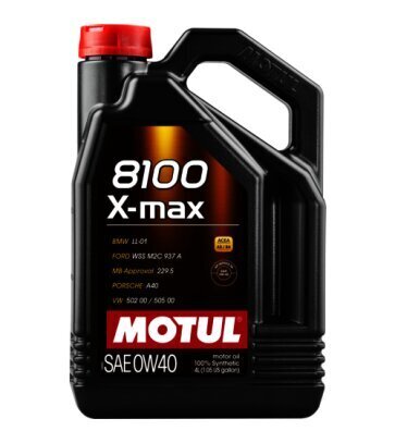 Motul 8100 X-max 0W40 4L (104532) hind ja info | Mootoriõlid | kaup24.ee