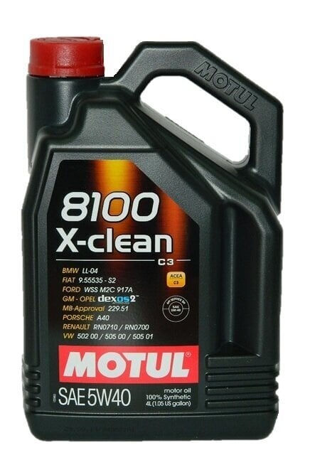Õli MOTUL 8100 X-clean 5W40 4L (104720) цена и информация | Mootoriõlid | kaup24.ee