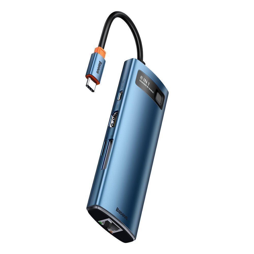 Telefonikaabel Baseus USB C - USB 100W, HDMI 4K 30Hz, SD, 3x USB 3.2 Gen 1, RJ45 1Gbps цена и информация | Mobiiltelefonide kaablid | kaup24.ee