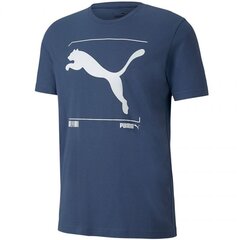 Спортивная футболка мужская Puma Nu-tility Graphic Tee M 581552 43, синяя цена и информация | Мужская спортивная одежда | kaup24.ee