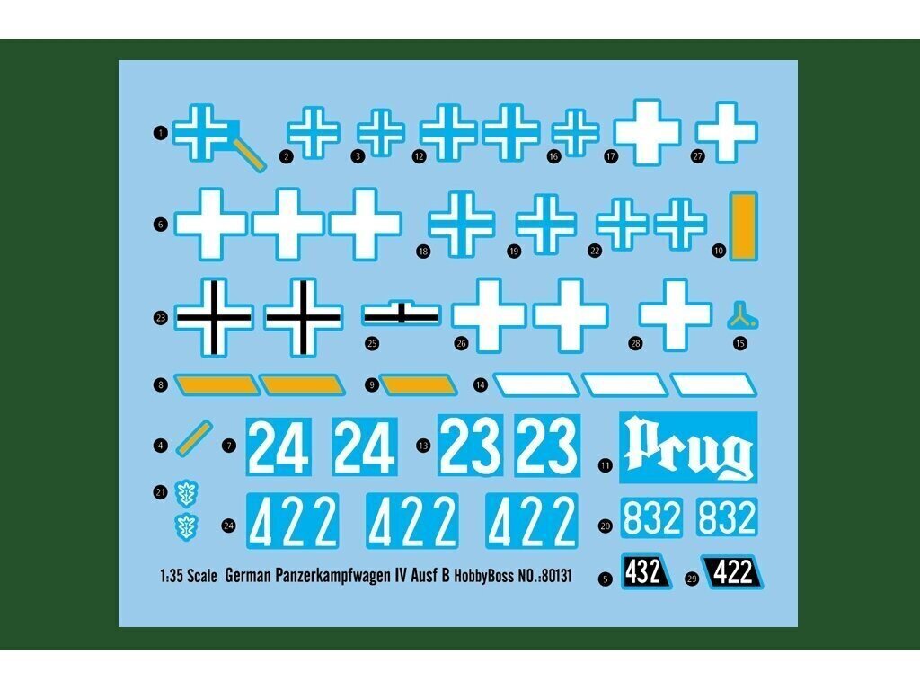 Hobbyboss - German Panzerkampfwagen IV Ausf. B, 1/35, 80131 цена и информация | Klotsid ja konstruktorid | kaup24.ee