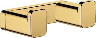 Двойной крючок Hansgrohe AddStoris, золотистого цвета цена и информация | Аксессуары для ванной комнаты | kaup24.ee