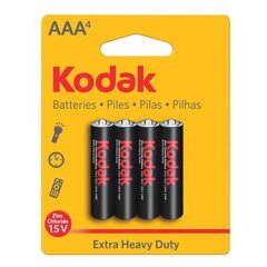 Patareid Kodak R03-4BB AAA blister, 4 tk hind ja info | Kodak Sanitaartehnika, remont, küte | kaup24.ee