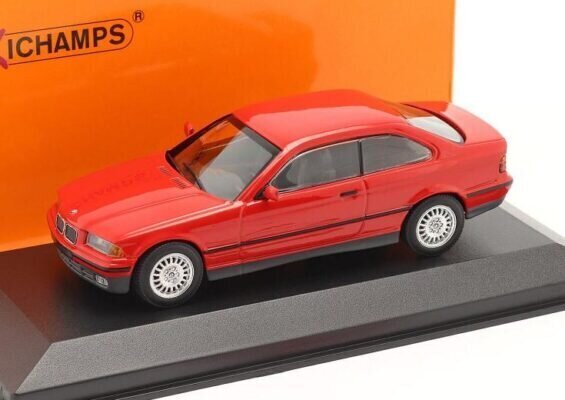 Bmw 3-series coupe - 1992 - red 1:43 Maxichamps 940023320 цена и информация | Mudelautode kollektsioneerimine | kaup24.ee