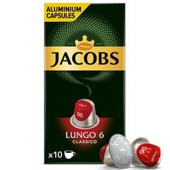 Кофейные капсулы JACOBS Lungo 6 Classico, 10 шт. цена и информация | Kohv, kakao | kaup24.ee