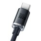 Kaabel Baseus Crystal USB to USB-C, 100W, 2m (must) цена и информация | Mobiiltelefonide kaablid | kaup24.ee